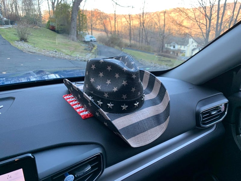 TheHatMat Dashboard Hat Mat Holder - Extra-Large Cowboy Hat Holder for Truck, Anti-Skid Pad for Accessories & Valuables, Premium Protection for Armrest, or Seat, No Adhesives Needed, Boss - Image 5
